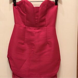 Elegant Red Strapless Dress